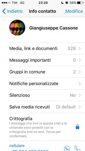 Ultimo aggiornamento WhatsApp